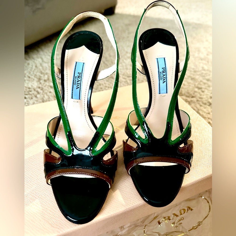 Authentic Brand New Prada Patent Sandals